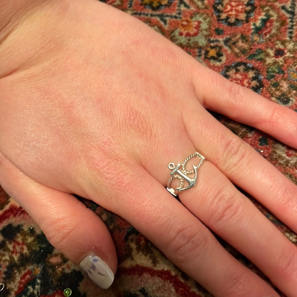 Anchor Sterling Silver Ring